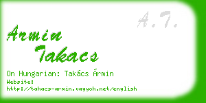 armin takacs business card